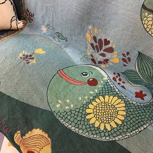 Vis Volwassen Gebreide Gooi Deken Effen Blauw Cartoon Deken Throw Home Cover Strand Reizen Bed Sofa Gebruik FG1027