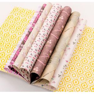 16 Sheets/Set 45X30.4 Cm Bloemen Inpakpapier Boek Voor Bruiloft Kids Verjaardag Baby Decor Papier Wrap Ambachtelijke Papier
