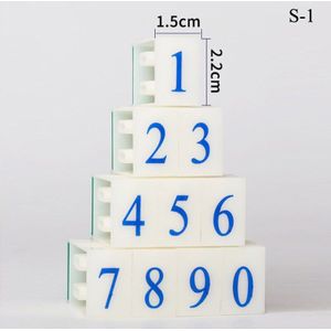 0-9 Nummers Plastic Scrapbooking Benodigdheden Identificatie Seal Rubber Stempel Combinatie Verstelbare Montage Diy Ambachten