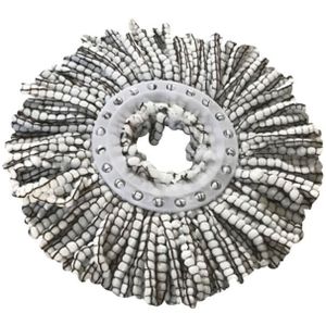 Vervanging Microfiber Mop Heads 360 ° Spin Ronde Vorm Standaard Formaat Wringen Spin Mop Refill Te Store Bespaar ruimte
