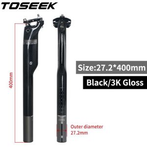 Toseek 3K Matte Full Carbon Fiber Zadelpen Mtb Weg Mountainbike Fietsen Zadelpen Fiets Onderdelen 27.2/30.8/31.6x35 0/400Mm