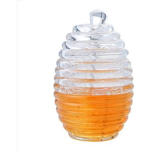 Honing Pot Duidelijke Pot Met Dipper Deksel Bijenkorf Stijl Voor Thuis Keuken Fping