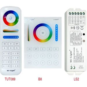 Milight Draadloze LS2 5IN1 Smart Led Controller B8 Wandmontage Touch Panel Controle Rgb Cct Led Strip 8 Zone rf Afstandsbediening