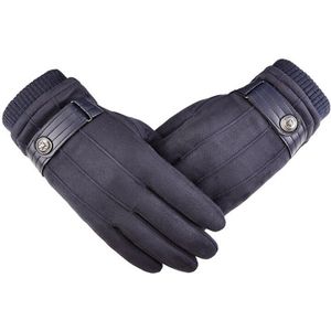 Mannen Winter Handschoenen Warm Faux Suede Lederen Wanten Touch Handschoenen Thicken Motorcycle Ski Anti-Slip Wanten