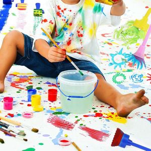 21 Stks/set Kinderen Peuter Speelgoed Kid Penselen Spons Schilderij Borstel Tool Set Voor Vroege Schilderen Arts Ambachten Diy