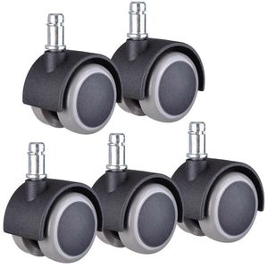 5Pcs Bureaustoel Zwenkwiel Swivel Rubber Houten Vloer Meubelen Vervanging