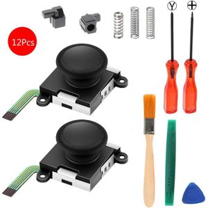 Twee Sets Analoge 3D Vreugde Con Joystick Vervanging Voor Nintendo Switch, joycon Schakelaar Joysticks Compatiable Met Links Joycon Rechts S