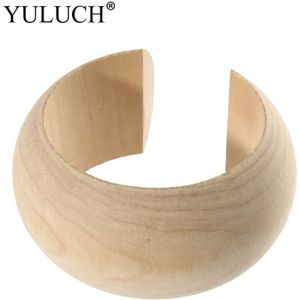 YULUCH DIY Bangle Grote Maat Ronde Natuurlijke Houten Eenvoudige Bangles Hout Armband Sieraden Voor Vrouwen/Dames