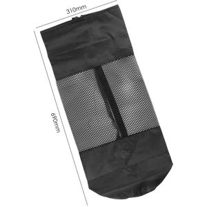 Mesh Yoga Tas Zwart Draagbare Case Nylon Pilates Carrier Mesh Verstelbare Riem Yoga Tool Wasbare Draagbare Tassen (Niet Inbegrepen mat)