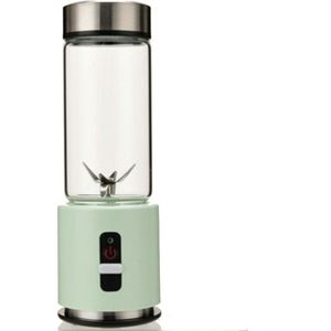 Bpa Gratis Usb Oplaadbare Smoothie Blender Batterij Persoonlijke 380Ml Glas Smoothie Blender Juicer Kleine Draagbare Blender