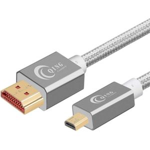 Micro Hdmi Kabel High Speed Micro Hdmi Naar Hdmi Kabel 2.0 1.4 3D 4K 1080P Voor Projector Tablet hdtv Camera 1M 2M 3M 5M Micro Hdmi