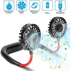 Mini Usb Draagbare Ventilator Handsfree Neck Fan Oplaadbare Batterij Kleine Draagbare Sport Fan Bureau Hand Airconditioner koeler