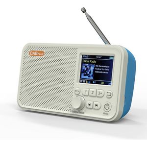 Dab Digitale Radio, Fm Radio, 2.4-Inch Kleuren Led Display, met Bluetooth Ondersteuning Insert Sd-kaart, MP3 Speler