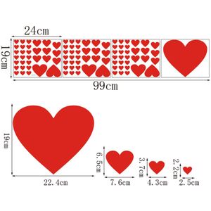 25 # Valentijnsdag Muursticker Liefde Venster Sticker Muurstickers Koelkast Sticker Decoratie Woondecoratie Accessoires