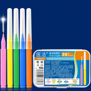 30Pc Volwassenen Kinderen Rager Schoon Tussen Tanden Floss Tandenstoker Oral Care Tool Pocket Dental Tandenborstel Voor Kunstgebit
