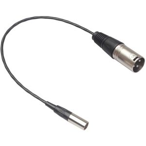 3pin Mini XLR male naar XLR male Kabel 0.3m Voor PC Hoofdtelefoon Mixer Microfoon Stereo Camera Versterker