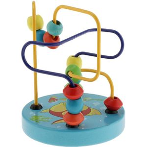 Fun Kraal Doolhof Puzzel Activiteit Kubus, Peuter Baby Houten Achtbaan Schuiven Kralen Spel Classic Developmental Speelgoed-Vis