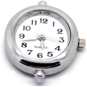 2-10Pcs Mannen Vrouwen Zilveren Ronde Smooth Horloge Gezichten Voor Diy Europese Charme Armband Horloge Maken 27X24mm