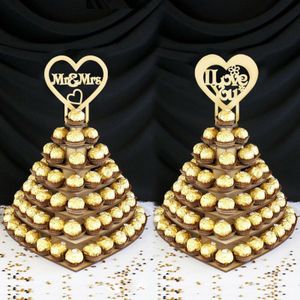 Rocher I Love U Hart Piramide Bruiloft Chocolade Dessert Display Stand