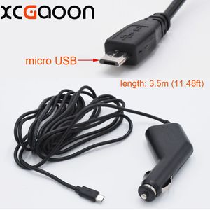 XCGaoon 5 v 2A Micro USB Auto Oplader voor Auto DVR Camera/Smartphone Mobiele/GPS fit 12 v 24 v Auto, kabel Lengte 3.5 meter