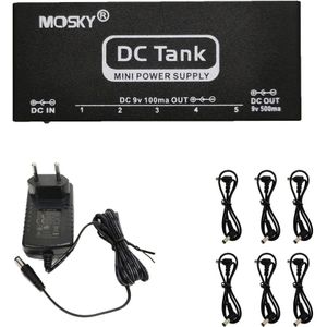 Mosky Mini DC-TANK 9V Gitaar Effect Pedaal Voeding 6 Geïsoleerde Output Power Kortsluiting/Over Huidige Bescherming