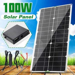 100W Solar Panel 10A/20A/30A/40A/50A Flexible Solar Battery 18V Cell Outdoor Camping Car Boat Solar Charging Controller Panel