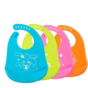 Verstelbare Burp Doeken Bandana Baby Slabbetjes Waterdichte Siliconen Voeden Baby Speeksel Handdoek Pasgeboren Cartoon Schorten Slabbers