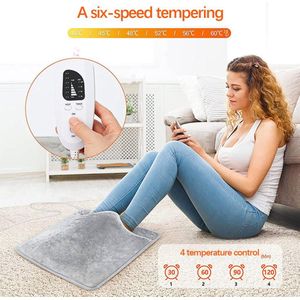 Voetenwarmers - Wasbare Elektrische Verwarmde Voet Warmer - 4 Timer Instellingen - 6 Temperatuur Instellingen