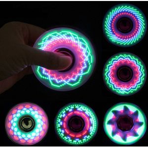 Plating Lichtgevende Fidget Spinner Led Flash Light Diverse Patronen Veranderen Glad Hand Spinner Gyro Glow In The Dark Stress Relief