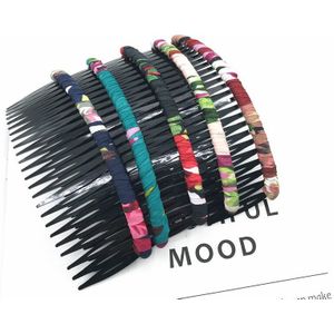 5 Stk/set Haar Side Kammen Doek Art Insert Kam Voor Vrouwen Meisjes Dames Haar Styling Tools Pluizig Haar Kam Haar ornamenten