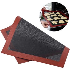 Micro-Geperforeerde Silicone Biscuit Bakken Mat Anti-Slip Macarons Pizza Bakken Pan Mat Voor Oven Magnetron