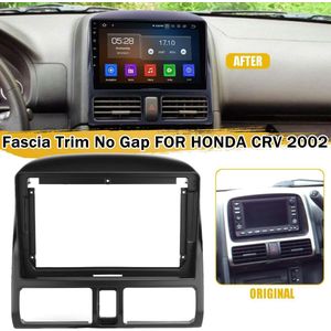 Double 2 Din Auto Fascia Zwart Frame 9 Inch Fit Voor Honda Crv 2002 Dash Mount Kit Trim Panel Geen kloof Auto Stereo Radio Interieur Par