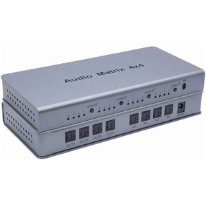 Digitale O Matrix Optische O Matrix 4X4 Switch Converter Splitter Box Voor Tv Dvd Speler Versterker Vergadering-Eu Plug
