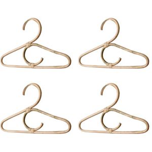 4Pcs Rotan Kleerhanger Nordic Stijl Kids Kleding Organizer Rack Kinderen Hanger Kinderkamer Decor Hangers Voor Kleding