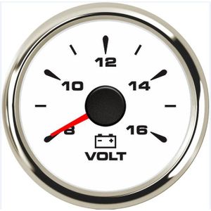 1Pc Stijl Volt Meter Tuning 52Mm 8-16V Pointer Voltmeter Lcd Waterdicht Voltage Gauge Met 8 Soorten Backlight Voor Auto Vrachtwagen