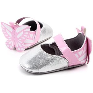 Baby Meisje Prinses Schoenen Pasgeboren Babyschoenen Baby Wieg Schoen Zoete Vlinder Peuter Zachte Zool Lederen Flats 1 Jaar schoenen