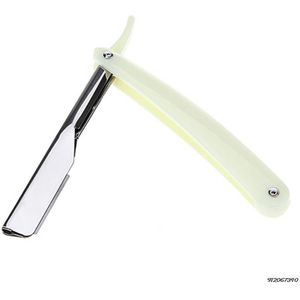 Professionele Mannen Rechte Rand Vouwen Scheermes Met Plastic Handvat Klassieke Vintage Salon Kapper Handleiding Baard Scheerapparaat Cutter 24TC