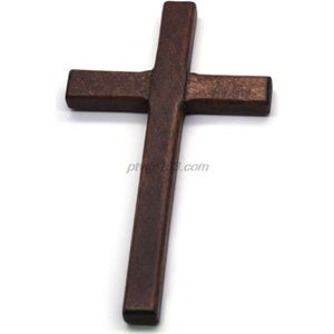 2 Stuks Handgemaakte Houten Kruisbeeld Kruisen Jezus Christus Ornamenten Religieuze Charm Ketting Hanger Maken