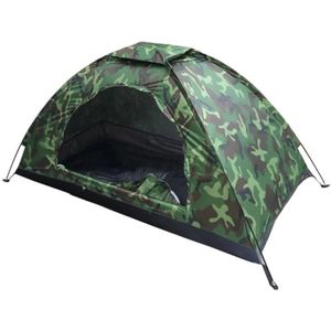 1-4Person Polyester Wandelen Ultraviolet-Proof Tent Duurzaam Dubbele Laag Tent Beddengoed Moeten Bouwen Camouflage Tent Opvouwbare Tent