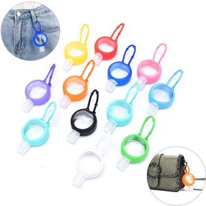 30Ml Ronde Waterloze Siliconen Mini Handdesinfecterend Wegwerp Geen Schoon Afneembare Cover Reizen Draagbare Veilig Gel Kleur Willekeurig