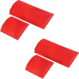 SV-4PCS 3 Inch 6 Inch Imitatie Houtnerf Verf Roller Borstel Muurschildering Gereedschap Sets Muur Textuur Art Schilderen tool Set