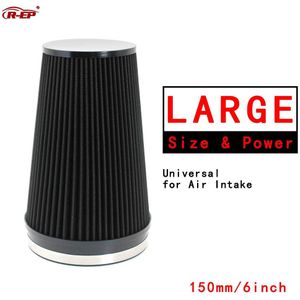 R-EP Auto Prestaties 6inch Luchtfilter Universal 150mm Grote Luchtinlaat Filter Black High Flow Hoge Pk XH-UN074