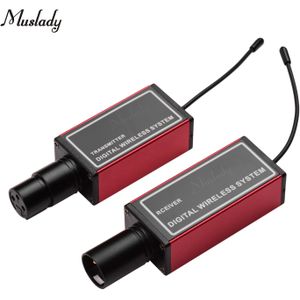 Muslady UR-4 Professionele Digitale Draadloze Microfoon Systeem Met Xlr Zender Ontvanger Ingebouwde Lithium Batterij Sluit