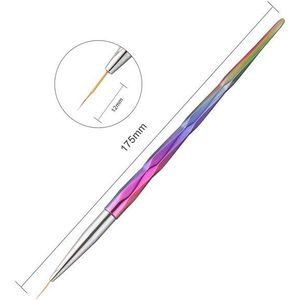 Elecool 3/1Pcs Puntjes Pen 12Mm/9Mm/7Mm Kleurrijke Diamant Staaf Nail Pen schilderij Bloem Liner Tekening Pen Nail Art Gereedschap