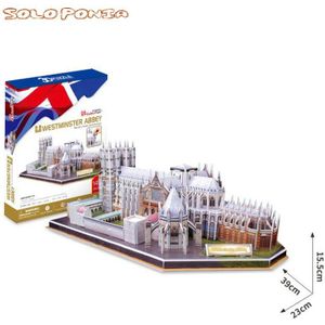 39 Cm 3D Kartonnen Montage Architectonisch Model Westminster Abbey Puzzel Miniatuur Kinderen Micro Landschap Speelgoed