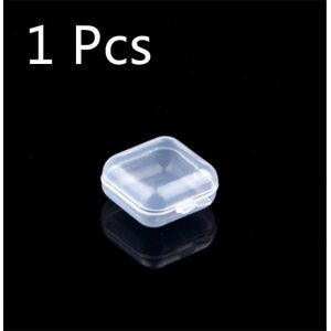 10Pcs Mini Transparante Plastic Doos Sieraden Oordopjes Geneeskunde Opbergdoos Container Aparte Opbergdoos Kleine Geschenkdoos