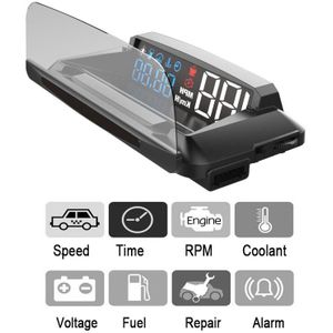 Hud L3 Head-Up Display Gps Snelheidsmeter Auto Voorruit Snelheid Projector Kmh/Kpm Compatiable Met Alle auto 'S