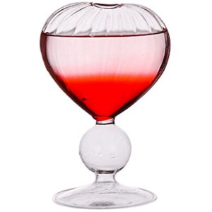 Schuine Martini Cup Scrub Cocktail Beker Loodvrij Glas Bubble Kopjes Verbazingwekkende Mooie Mooie Hartvormige Glas