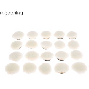 Mtsooning 20Pcs 1Inch 25Mm Polish Waxen Pad Ronde Pluche Wol Polijstschijf Schijf Lakens Pads Auto Buffing wax Glas Polijsten