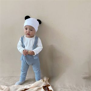 2022 Koreaanse Baby Broek Lente Baby Boy Kleding Meisje Overalls Baby Leggings Peuters Kinderen Broek Pure Kleur Katoenen Broek 6-18M